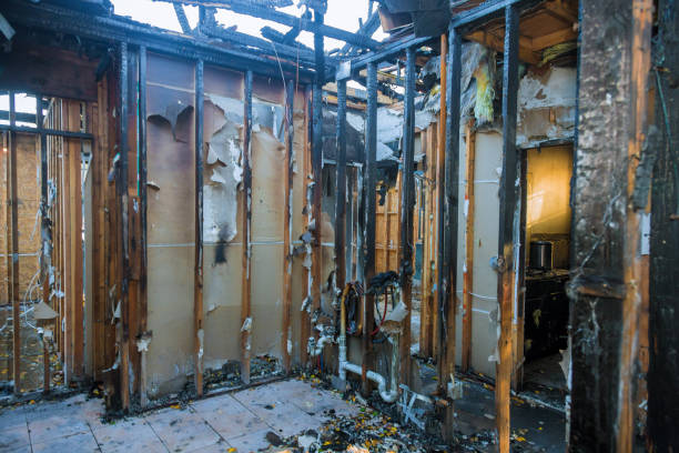 Professional Fire Damage Restoration technician working in Refugio, TX